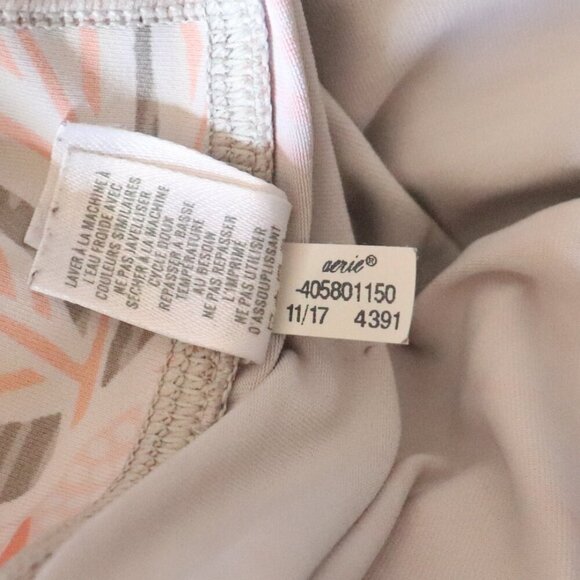 Aerie Women's Large Pink Floral High Rise Athletic Pocket Leggings - Picture 13 of 13